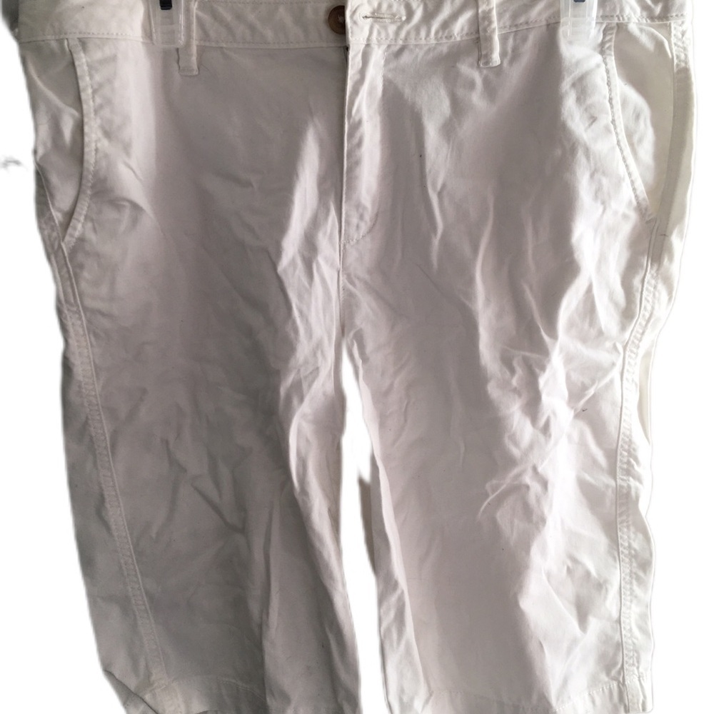 White Casual Shorts